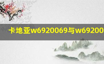 卡地亚w6920069与w6920097区别