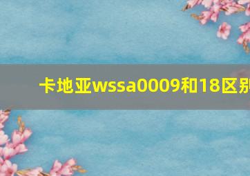 卡地亚wssa0009和18区别