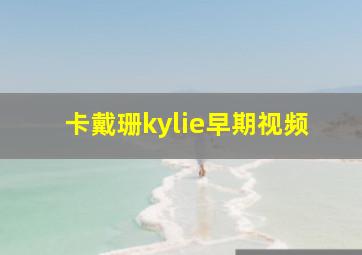 卡戴珊kylie早期视频