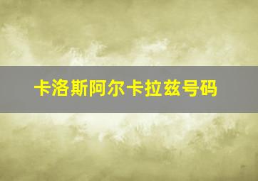 卡洛斯阿尔卡拉兹号码