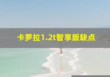 卡罗拉1.2t智享版缺点