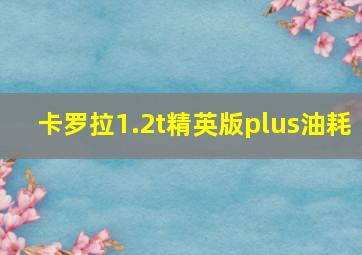 卡罗拉1.2t精英版plus油耗