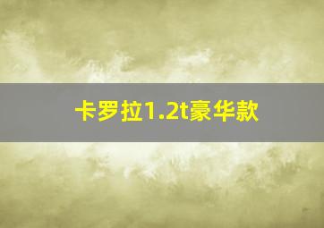 卡罗拉1.2t豪华款