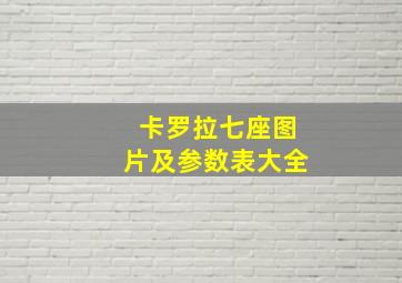 卡罗拉七座图片及参数表大全