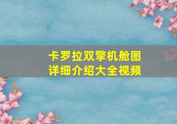 卡罗拉双擎机舱图详细介绍大全视频