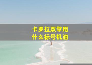 卡罗拉双擎用什么标号机油