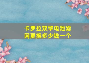 卡罗拉双擎电池滤网更换多少钱一个