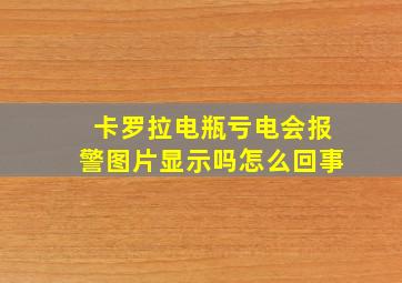 卡罗拉电瓶亏电会报警图片显示吗怎么回事