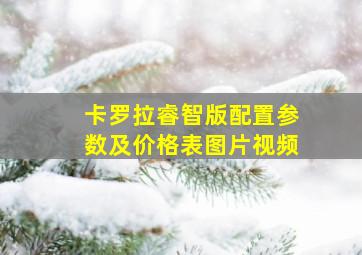 卡罗拉睿智版配置参数及价格表图片视频