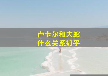 卢卡尔和大蛇什么关系知乎