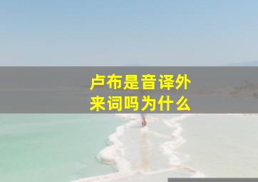 卢布是音译外来词吗为什么