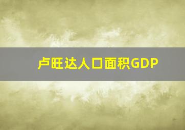 卢旺达人口面积GDP