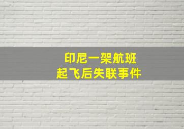 印尼一架航班起飞后失联事件