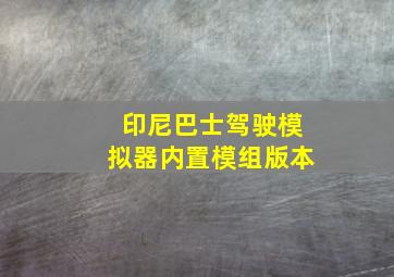 印尼巴士驾驶模拟器内置模组版本