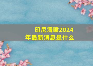 印尼海啸2024年最新消息是什么