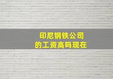 印尼钢铁公司的工资高吗现在