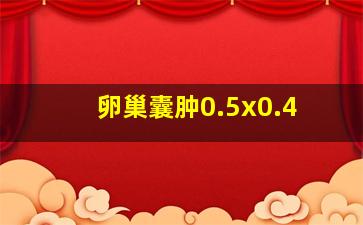 卵巢囊肿0.5x0.4