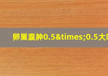 卵巢囊肿0.5×0.5大吗