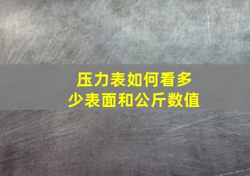 压力表如何看多少表面和公斤数值