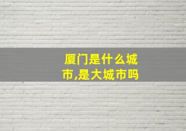 厦门是什么城市,是大城市吗