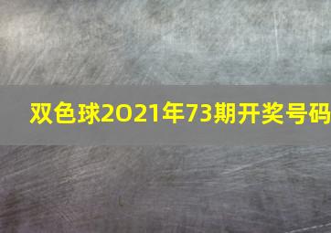 双色球2O21年73期开奖号码