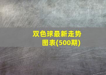 双色球最新走势图表(500期)