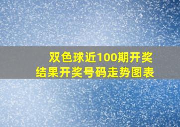 双色球近100期开奖结果开奖号码走势图表