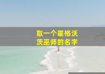 取一个霍格沃茨巫师的名字