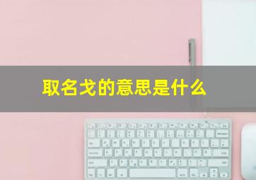 取名戈的意思是什么