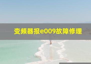 变频器报e009故障修理