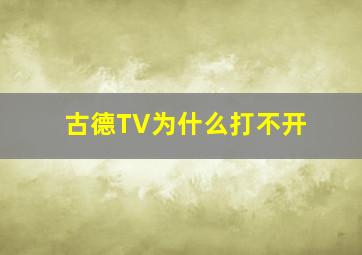 古德TV为什么打不开