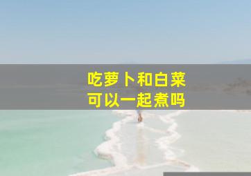 吃萝卜和白菜可以一起煮吗