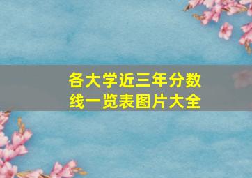 各大学近三年分数线一览表图片大全