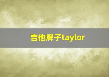 吉他牌子taylor