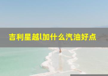 吉利星越l加什么汽油好点