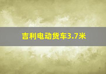 吉利电动货车3.7米