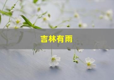 吉林有雨