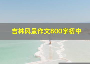 吉林风景作文800字初中