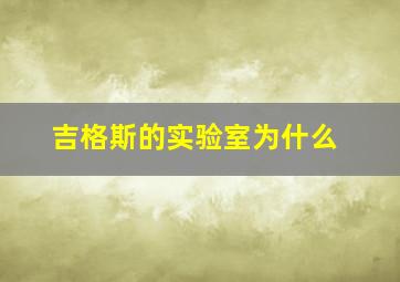 吉格斯的实验室为什么