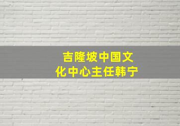 吉隆坡中国文化中心主任韩宁