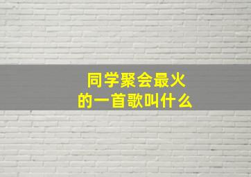 同学聚会最火的一首歌叫什么