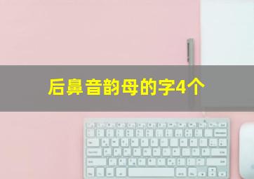 后鼻音韵母的字4个