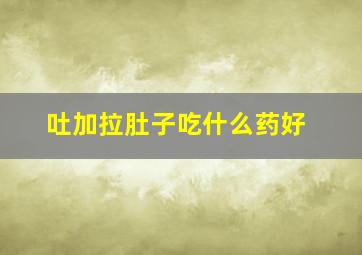 吐加拉肚子吃什么药好