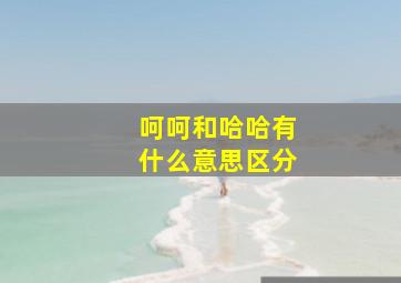 呵呵和哈哈有什么意思区分