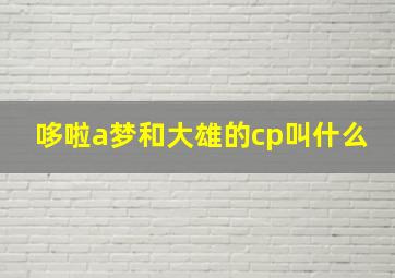 哆啦a梦和大雄的cp叫什么