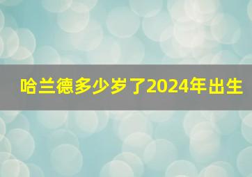 哈兰德多少岁了2024年出生