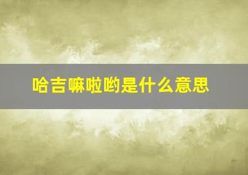 哈吉嘛啦哟是什么意思