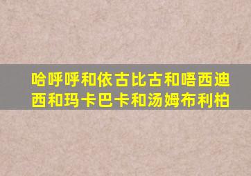 哈呼呼和依古比古和唔西迪西和玛卡巴卡和汤姆布利柏