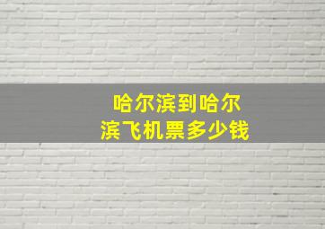 哈尔滨到哈尔滨飞机票多少钱