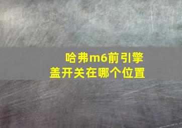 哈弗m6前引擎盖开关在哪个位置